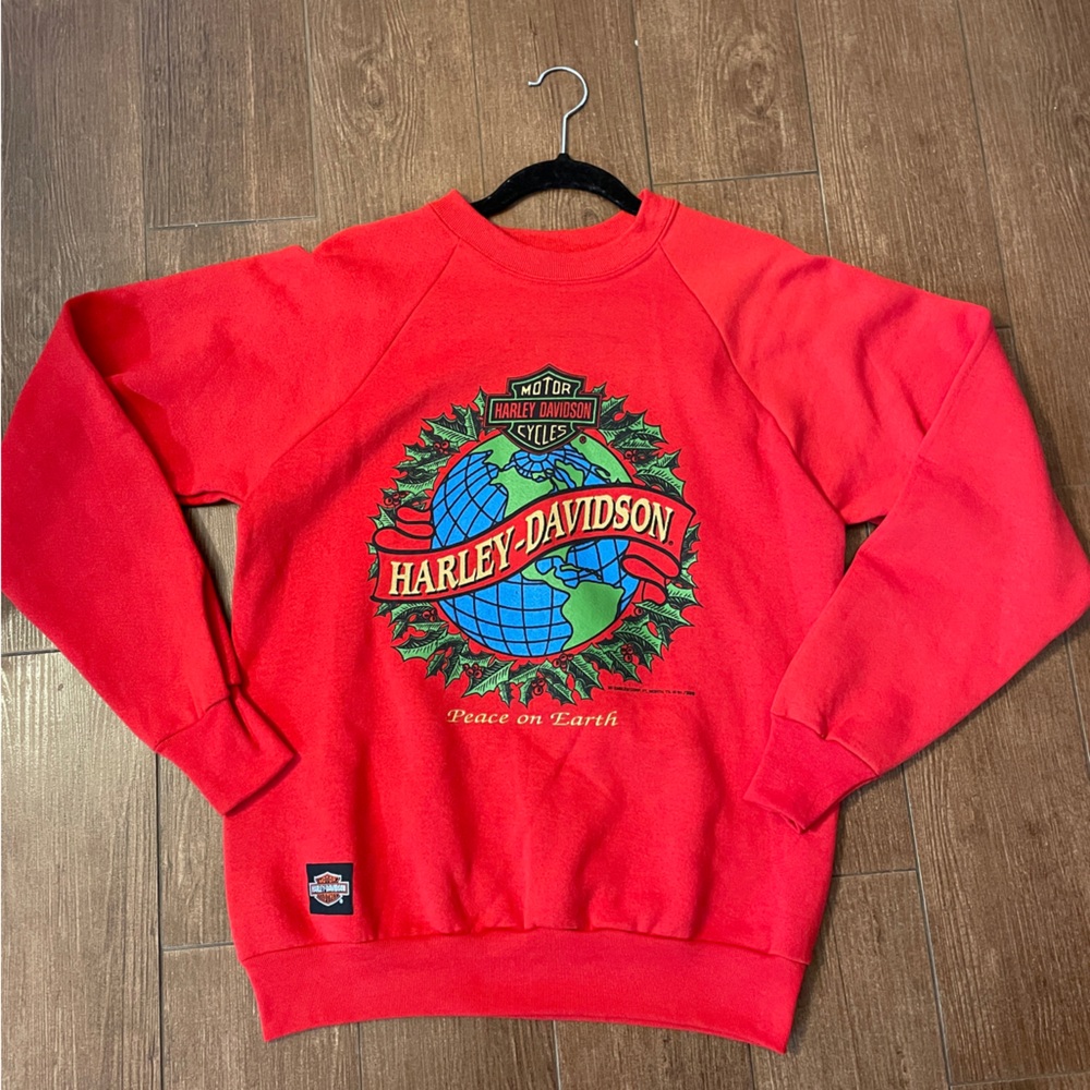 Harley-Davidson Vintage “Peace on Earth” Christmas Sweater 1991